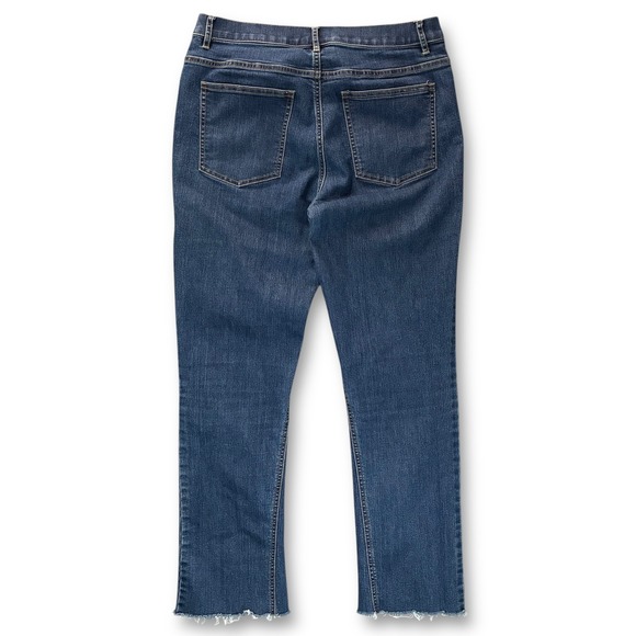 J.‎ McLaughlin Twisted Hem Denim Cropped Jeans Women's 8 Raw Hem - Picture 2 of 8